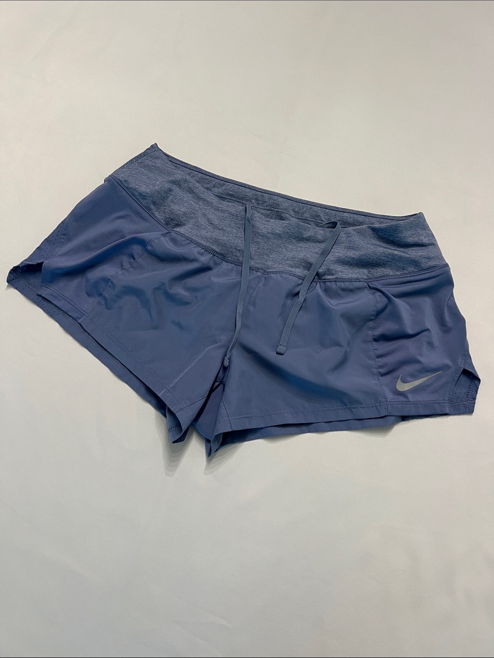 Nike Women's Athletic Drawstring Shorts w/ Brief Liner & 2 Pockets — Periwinkle